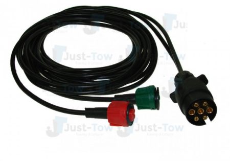 6M Harness with 7 Pin Plug & Quick Fit Red & Green Plugs