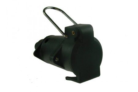 12N 7 Pin Black Plastic Flying Socket