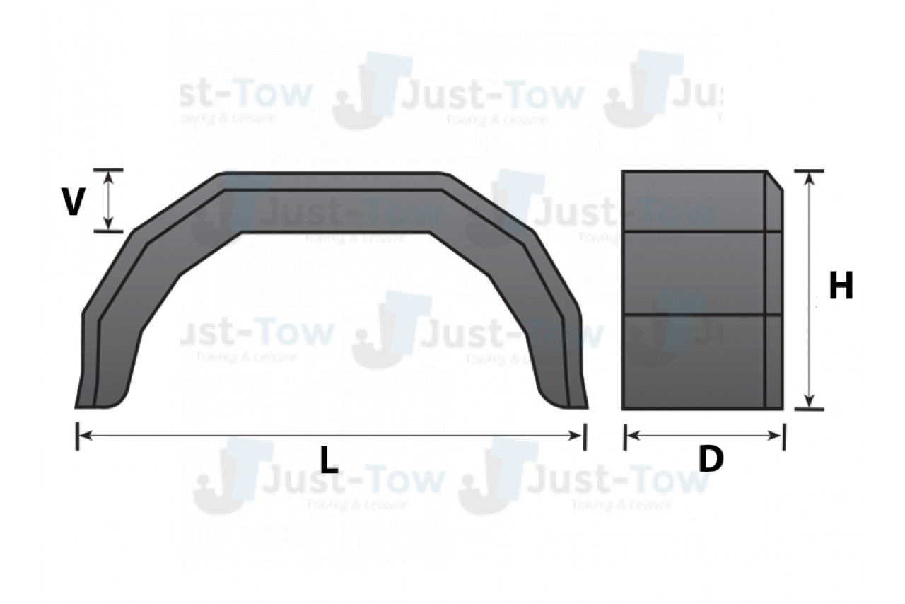 13" Plastic Trailer Mudguard - Image 2