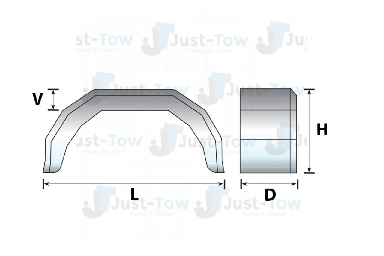13" Steel Trailer Mudguard - Image 2