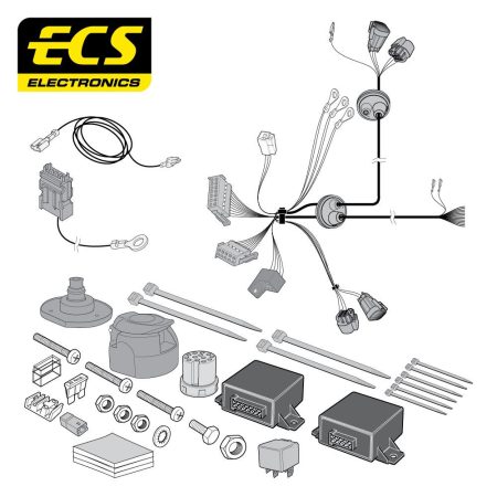 Fiat Doblo 13 Pin Dedicated Towbar Wiring Kit July/2016 to Present