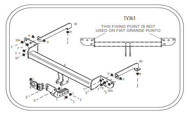 Alfa Romeo Mito Towbar 2008 to Present - Image 3