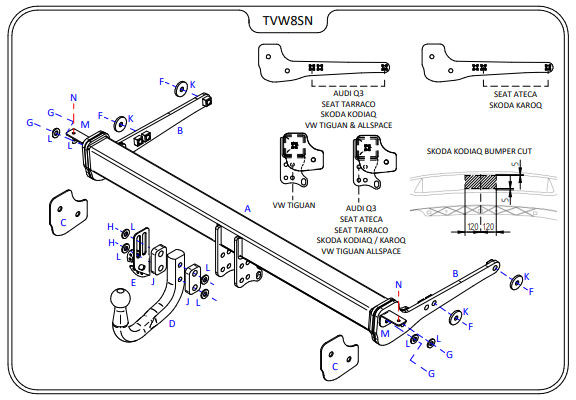 Audi Q3 Swan Neck Towbar 2018 to Present - Image 3