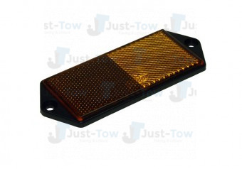 Amber Side Self Adhesive Reflector (125mm X 50mm X 7mm)