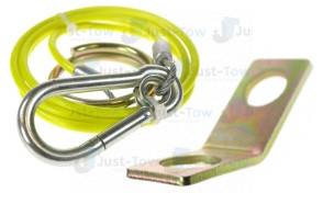Yellow Breakaway Safety Cable & Anchor Plate